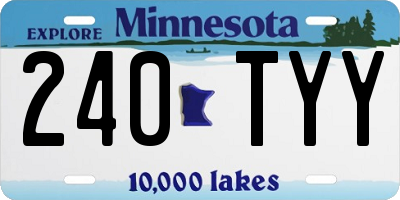 MN license plate 240TYY