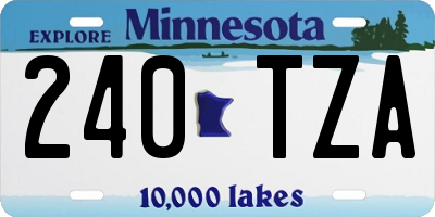 MN license plate 240TZA