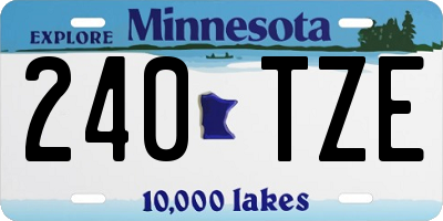 MN license plate 240TZE