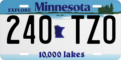 MN license plate 240TZO