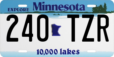 MN license plate 240TZR