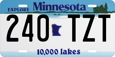 MN license plate 240TZT