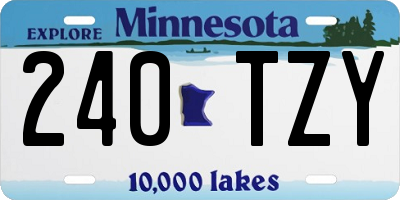 MN license plate 240TZY