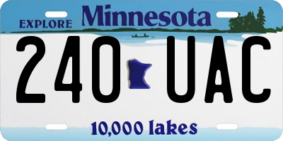 MN license plate 240UAC