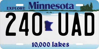 MN license plate 240UAD