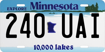 MN license plate 240UAI