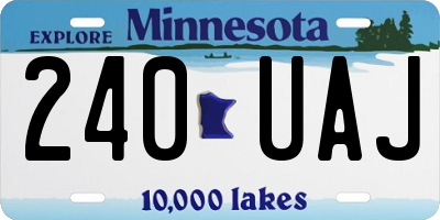 MN license plate 240UAJ