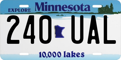 MN license plate 240UAL