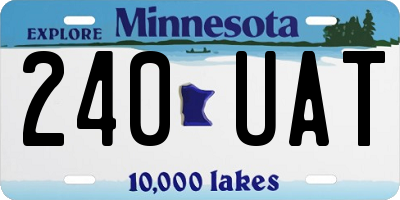 MN license plate 240UAT
