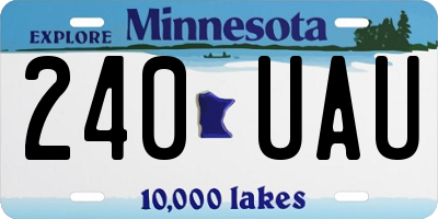 MN license plate 240UAU