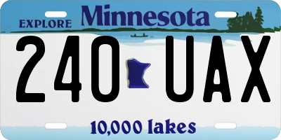 MN license plate 240UAX