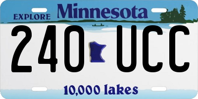 MN license plate 240UCC
