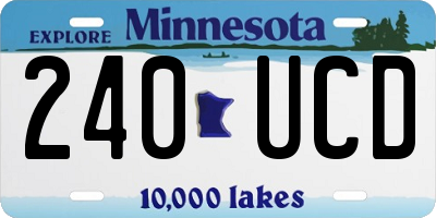 MN license plate 240UCD