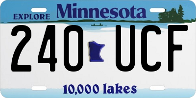 MN license plate 240UCF
