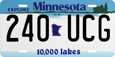 MN license plate 240UCG