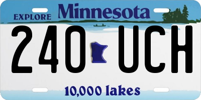 MN license plate 240UCH
