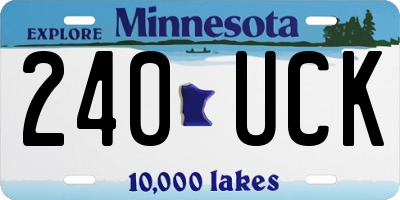 MN license plate 240UCK