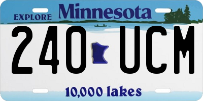 MN license plate 240UCM