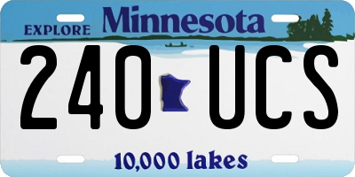 MN license plate 240UCS