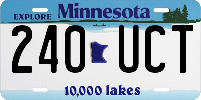 MN license plate 240UCT