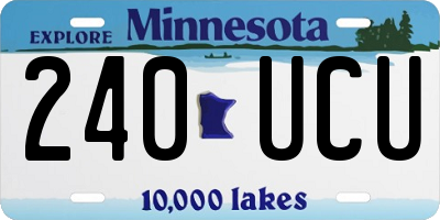 MN license plate 240UCU