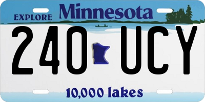 MN license plate 240UCY