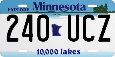 MN license plate 240UCZ