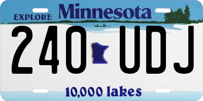 MN license plate 240UDJ