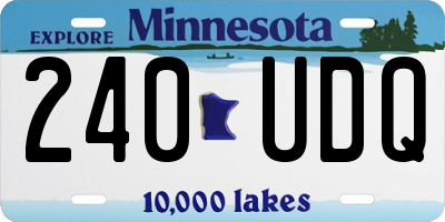 MN license plate 240UDQ