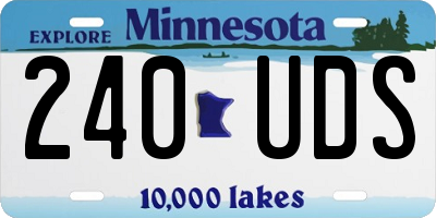 MN license plate 240UDS