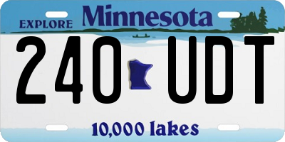 MN license plate 240UDT