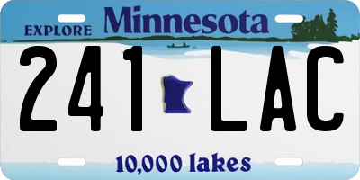 MN license plate 241LAC
