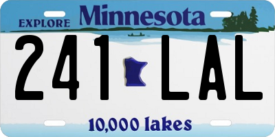 MN license plate 241LAL