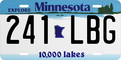 MN license plate 241LBG