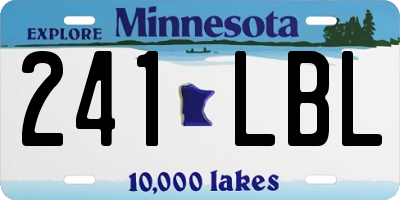 MN license plate 241LBL