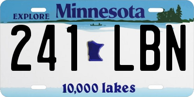 MN license plate 241LBN