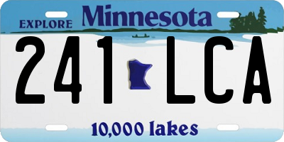 MN license plate 241LCA