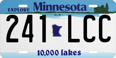 MN license plate 241LCC
