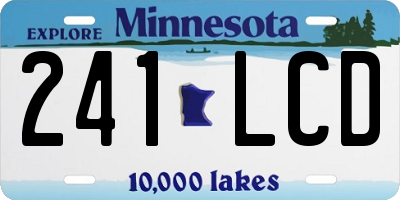 MN license plate 241LCD