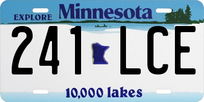 MN license plate 241LCE