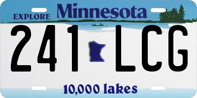 MN license plate 241LCG
