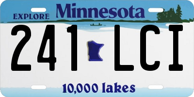 MN license plate 241LCI