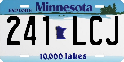 MN license plate 241LCJ