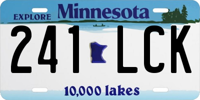 MN license plate 241LCK