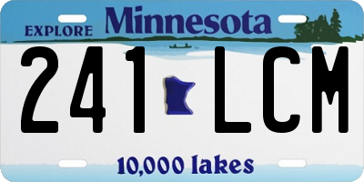 MN license plate 241LCM