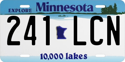 MN license plate 241LCN