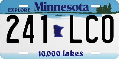 MN license plate 241LCO