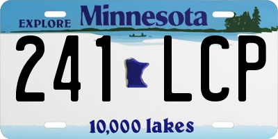 MN license plate 241LCP