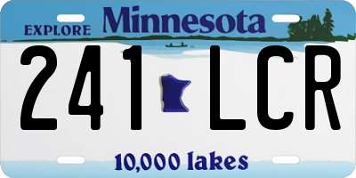 MN license plate 241LCR