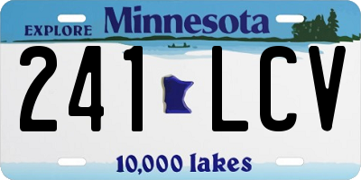 MN license plate 241LCV
